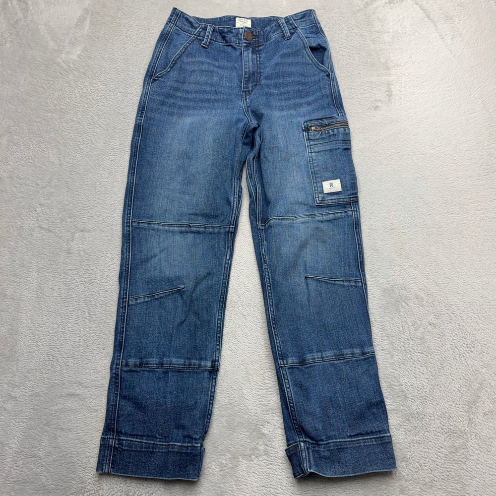 Ripton & Co. Denim Pants Womens 26 Blue Performance Cargo Utility Reinforced